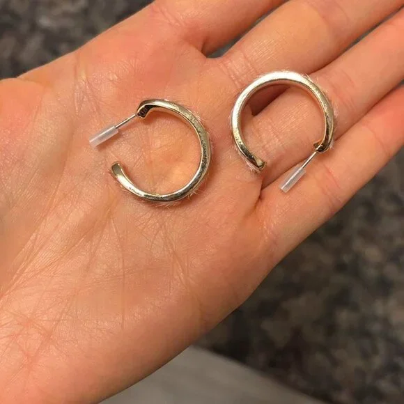 The Dahlia Gold pony hair cowgirl western cowboy cow earrings fur - Picture 4 of 4